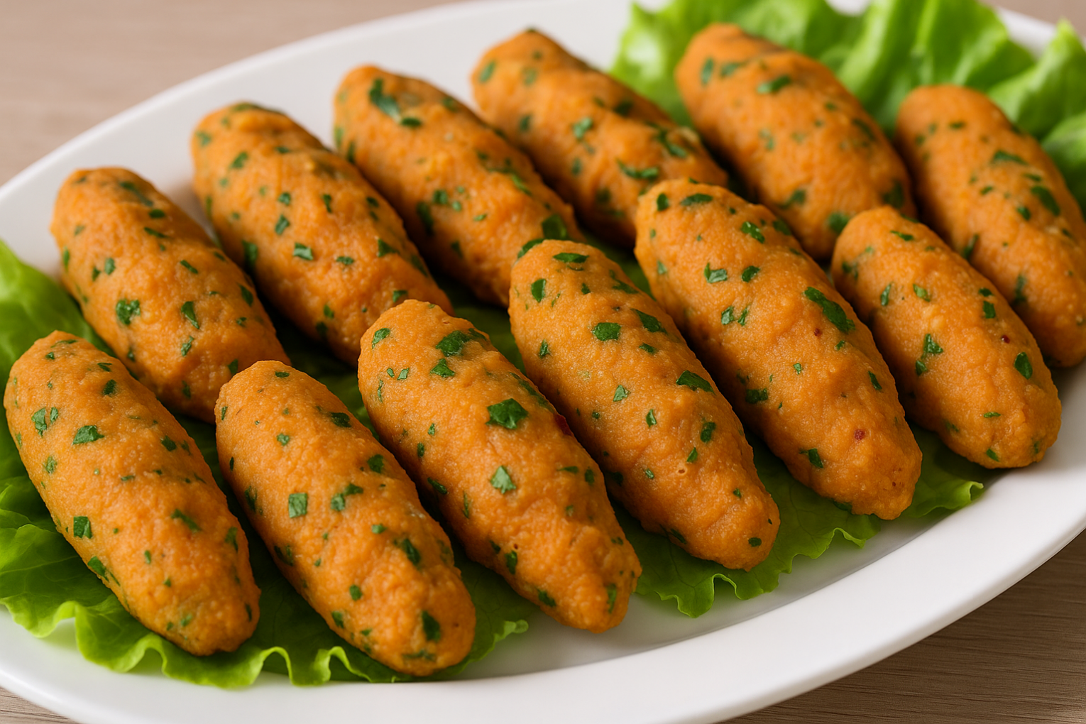 Güneydoğu Anadolu'dan baharatlarla zenginleştirilmiş mercimek köftesi tabağı