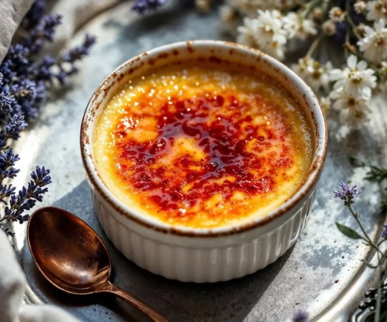 Mart Ayı İçin Şekersiz Kan Portakallı Lavantalı Creme Brulee