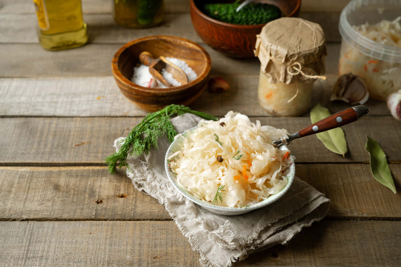 evde probiyotik lahana turşusu hazırlığı