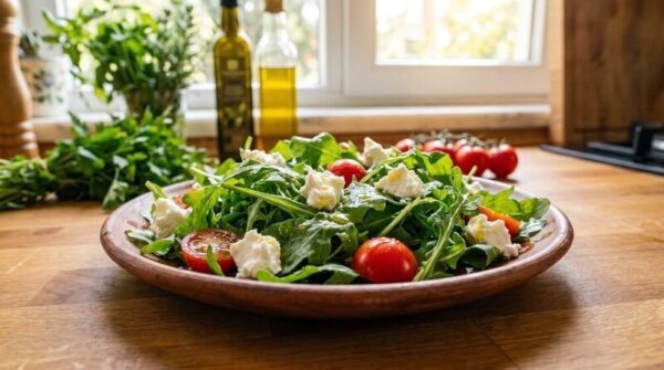 Yerel Otlar ve Keçi Peynirli Besleyici Salata