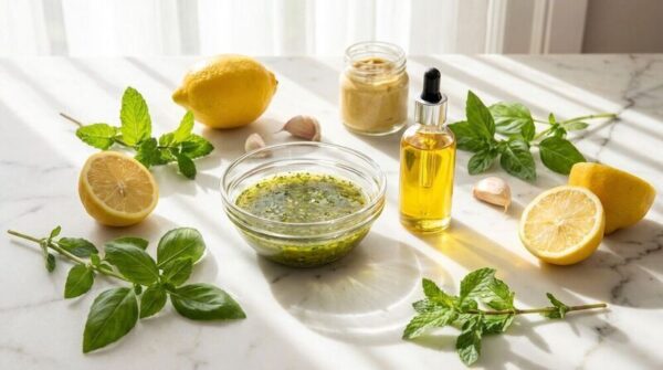 Akdeniz Otlu ve Üzüm Çekirdeği Yağlı Salata Sosu Tarifi