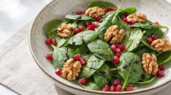 Geleneksel ve Şifalı Nar Ekşili Ispanak Salatası