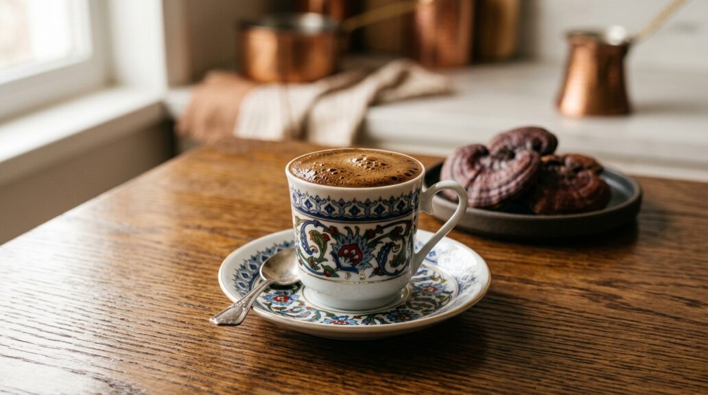 Geleneksel Reishi ve Türk Kahvesi Harmanı